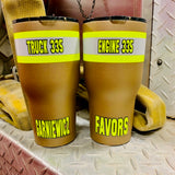 PBI Gold Bunker Gear Custom Drinkware