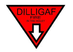 Dilligaf Fire In The Hole Reflective Helmet Decal