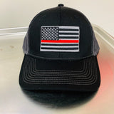 Subduded Thin Red Line or Thin Blue Line SnapBack Trucker