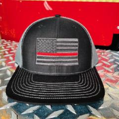 Subduded Thin Red Line or Thin Blue Line SnapBack Trucker