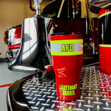 Fire Engine Red Bunker Gear Stainless Steel Drinkware