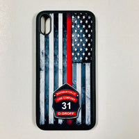 Thin Red Line Custom Helmet Front Thin Red Line Phone/Tablet Case