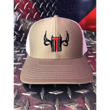 Thin Red Line Axe Flag Deer Antler Snapback Hat