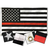 DuraSleek™ - Thin Red Line American Flag - Sewn & Embroidered 3 x 5 Feet