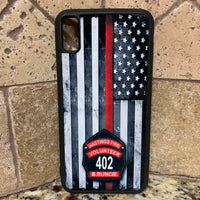 Thin Red Line Custom Helmet Front Thin Red Line Phone/Tablet Case