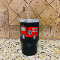 Monogram Fire Truck  Kids Cup