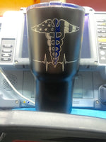 Caduceus EKG Stainless Steel Drinkware