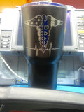 Caduceus EKG Stainless Steel Drinkware