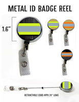 Bunker Gear Metal Retractable ID Badge Holder