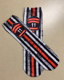 Distressed Thin Red Line Socks