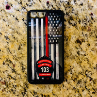 Thin Red Line Custom Helmet Front Thin Red Line Phone/Tablet Case