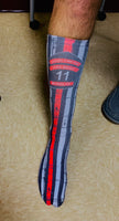 Distressed Thin Red Line Socks