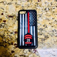 Thin Red Line Custom Helmet Front Thin Red Line Phone/Tablet Case