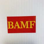BAMF Decal Red/Yellow