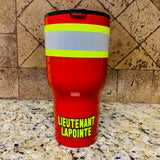 Fire Engine Red Bunker Gear Stainless Steel Drinkware