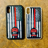 Thin Red Line Custom Helmet Front Thin Red Line Phone/Tablet Case