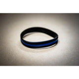 Thin Blue Line Silicone Bracelet