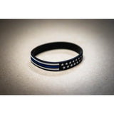 Thin Blue Line Flag Silicone Bracelet