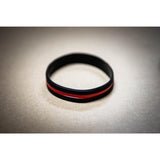 Thin Red Line SIlicone Bracelet