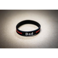 Thin Red Line Dad Silicone Bracelet