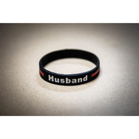 Thin Red Line Husband Silicone Bracelet