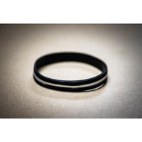 Thin Silver Line Silicone Bracelet