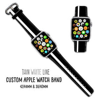 Thin Red/Blue/Yellow/White/Green Line Apple Watch Band